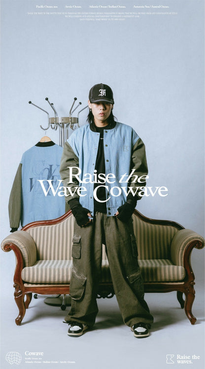 COWAVE 2023-24 Fall & Winter Denim Baseball Jacket