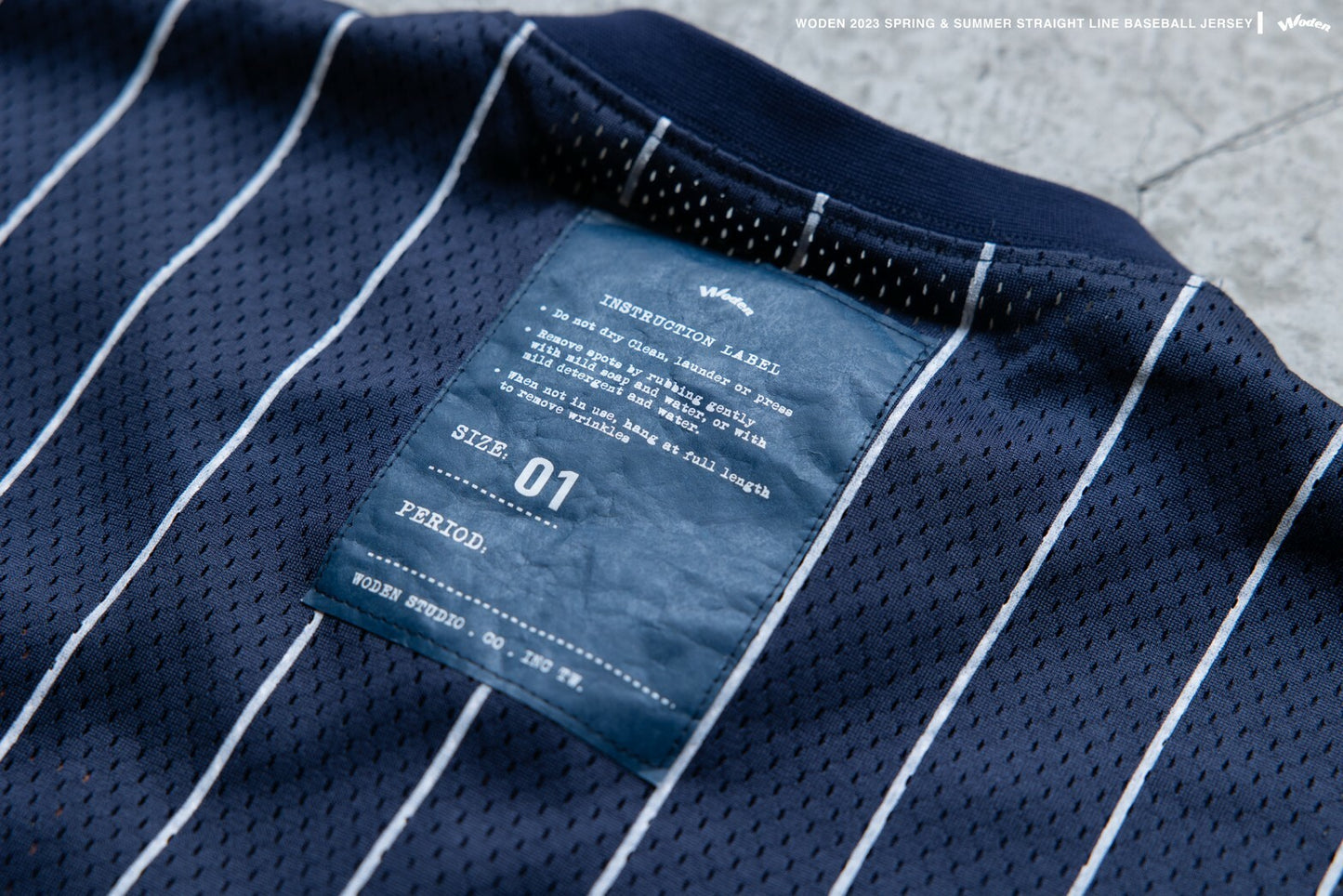WODEN 2023 Spring & Summer 046 Straight Line Baseball Jersey