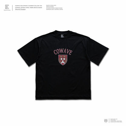 Cowave 2023 Spring & Summer College tee - BLACK