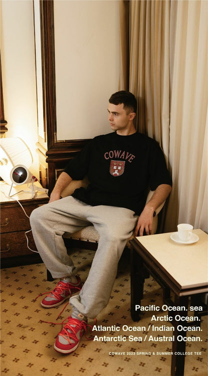 Cowave 2023 Spring & Summer College tee - BLACK