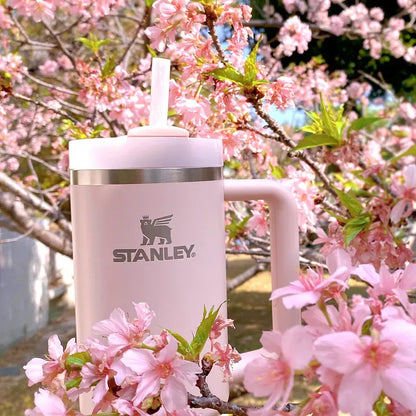 STANLEY 櫻花季限定款 吸管隨手杯 2.0 0.88L - 春日粉 (附花見紙盒)
