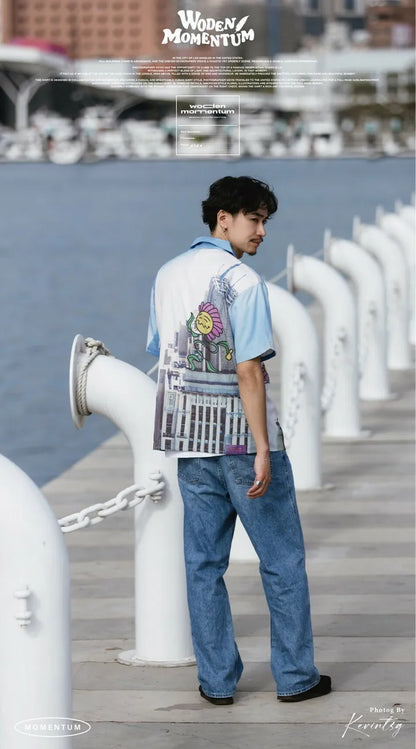 WODEN 2024 Spring & Summer 027 Momentum City Flower Shirt