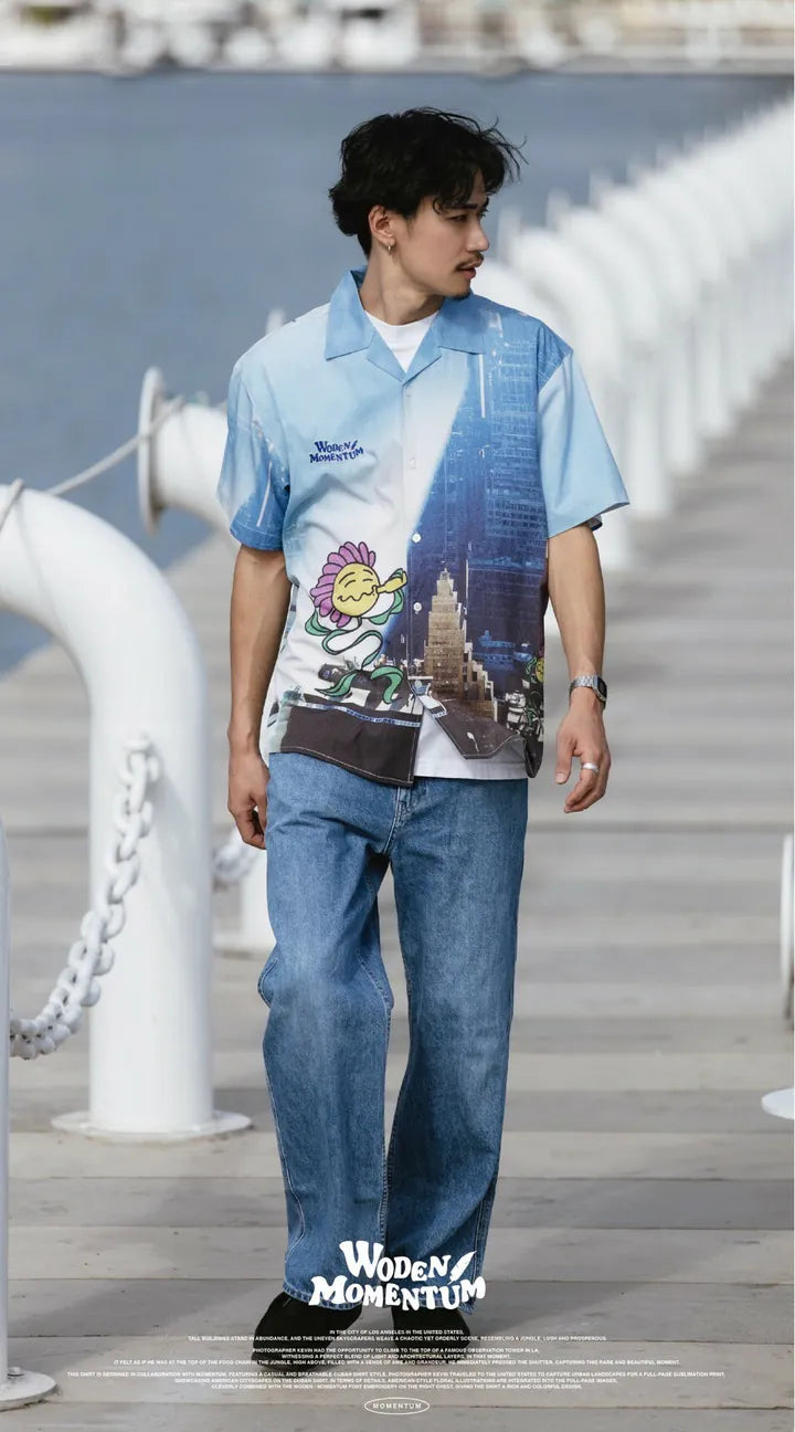 WODEN 2024 Spring & Summer 027 Momentum City Flower Shirt