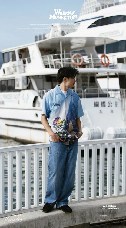 WODEN 2024 Spring & Summer 027 Momentum City Flower Shirt