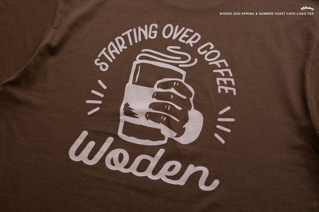 WODEN 2022 Spring & Summer Toast Cafe tee (咖啡色款)