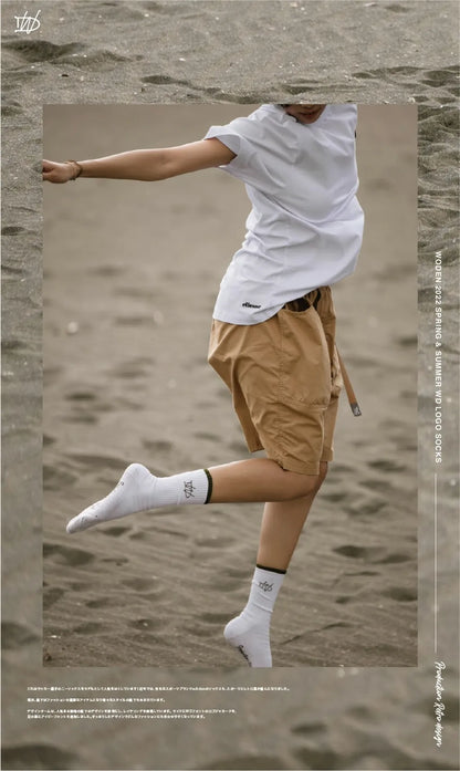 WODEN 2022 Spring＆Summer WD LOGO Socks 白色