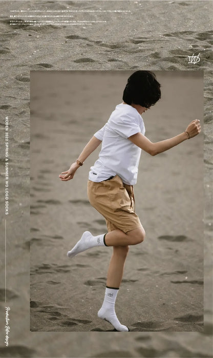 WODEN 2022 Spring＆Summer WD LOGO Socks 白色