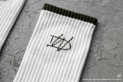 WODEN 2022 Spring＆Summer WD LOGO Socks 白色