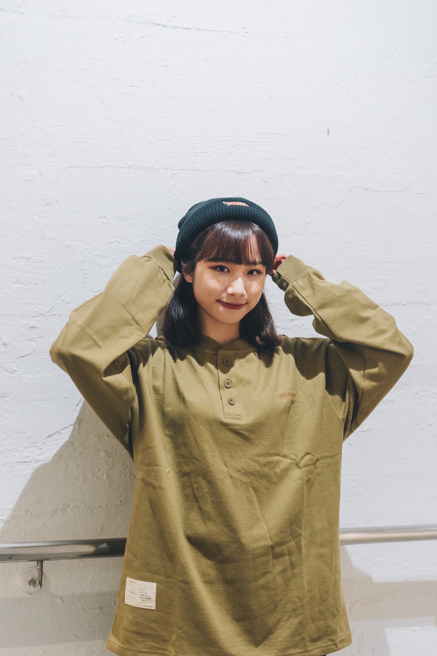 VINDAY 2022 Fall & Winter Vintage Henley L/S Tee （碳啡）