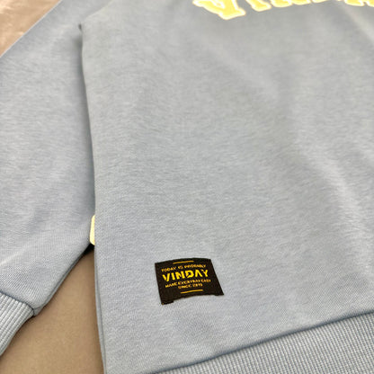 VINDAY 2023 A/W Classic Logo College Sweatshirt 淡藍色