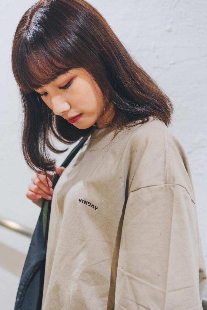 VINDAY 2022 Fall & Winter Toyko Receipt L/S Tee (卡其)