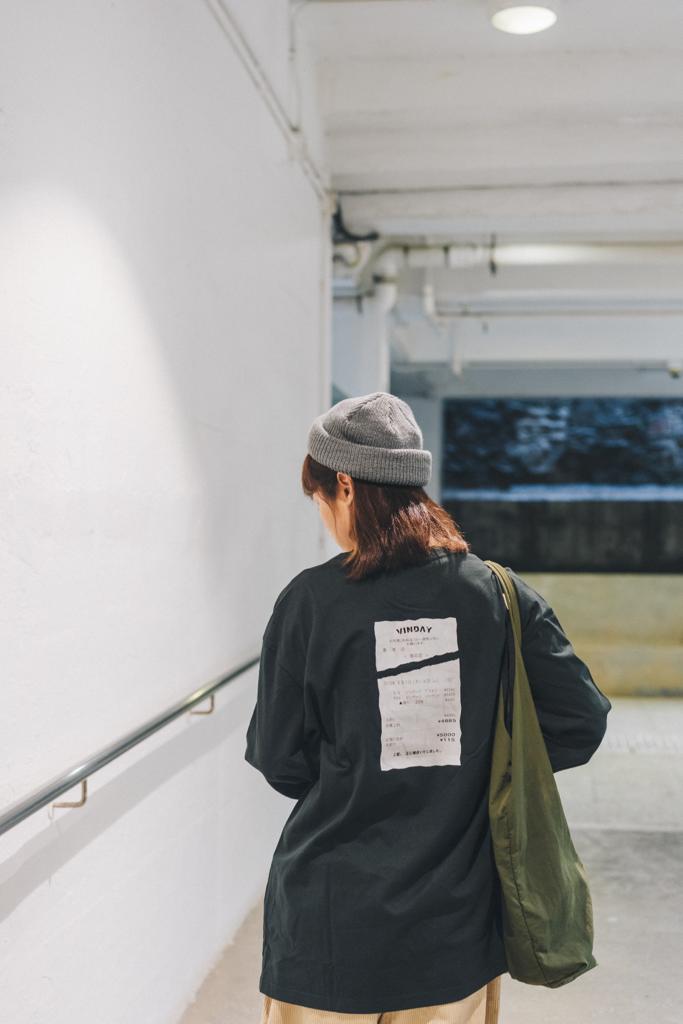 VINDAY 2022 Fall & Winter Toyko Receipt L/S Tee (黑)