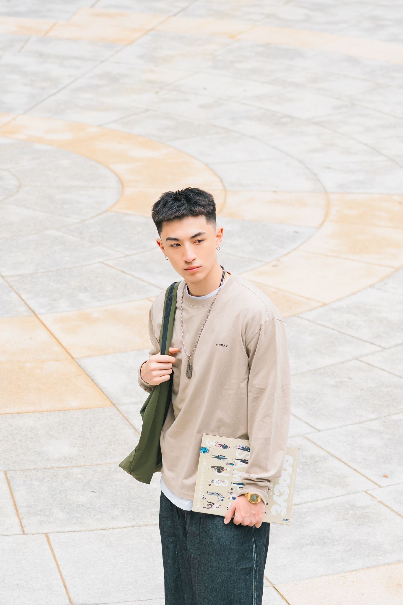 VINDAY 2022 Fall & Winter Toyko Receipt L/S Tee (卡其)